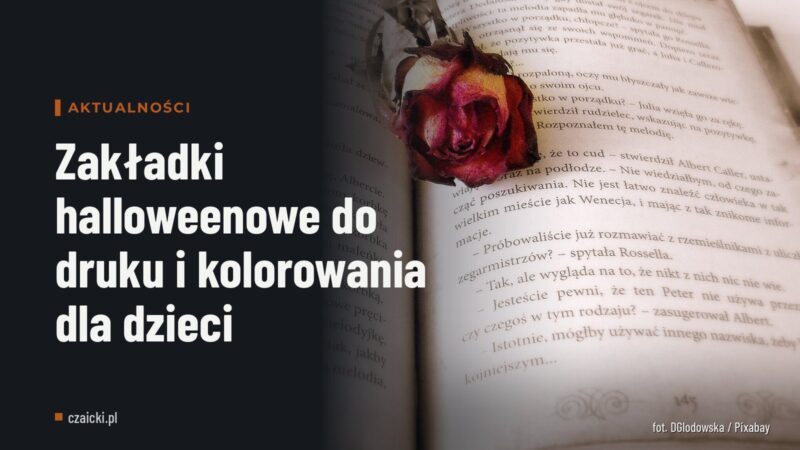 Zakładki halloweenowe do druku i kolorowania dla dzieci
