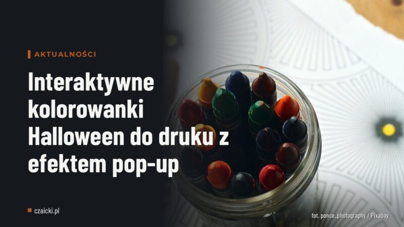 Interaktywne kolorowanki Halloween do druku z efektem pop-up